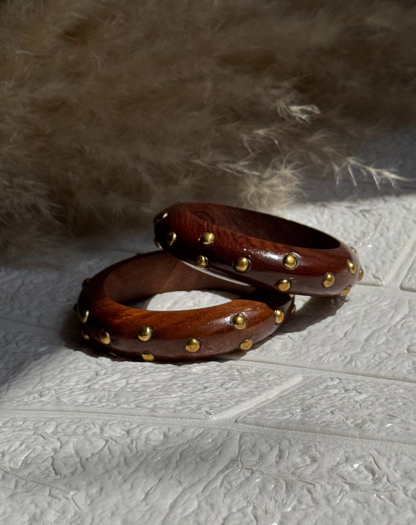 Rustic Charm Wooden Bangle (Set of 2)