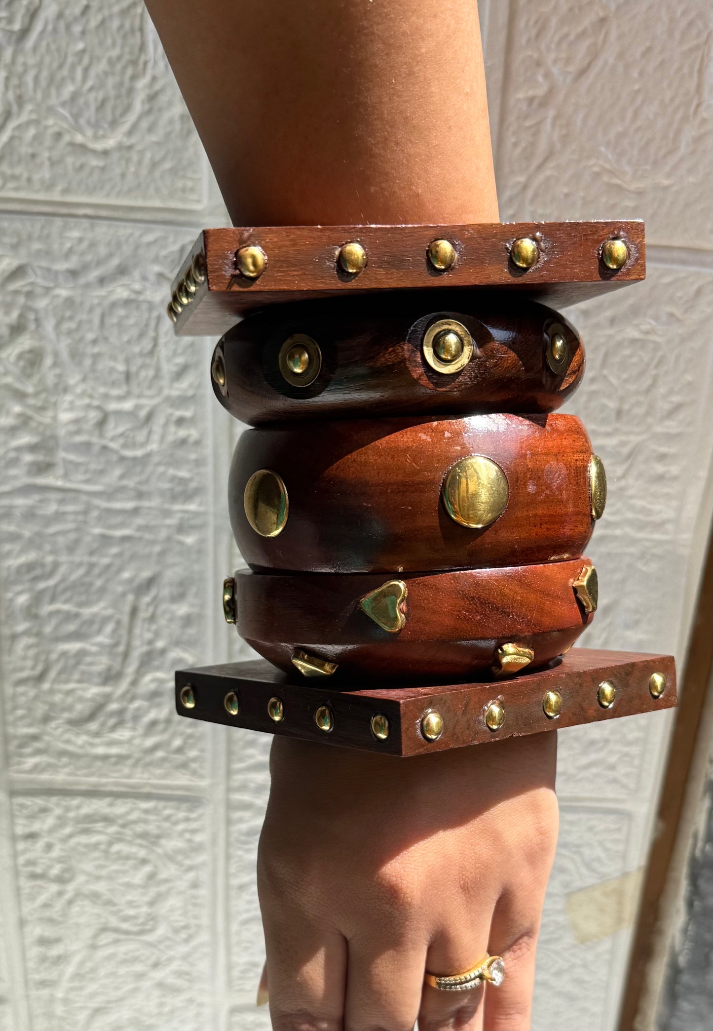 Raw Rebel Wooden Stack (Set of 5)