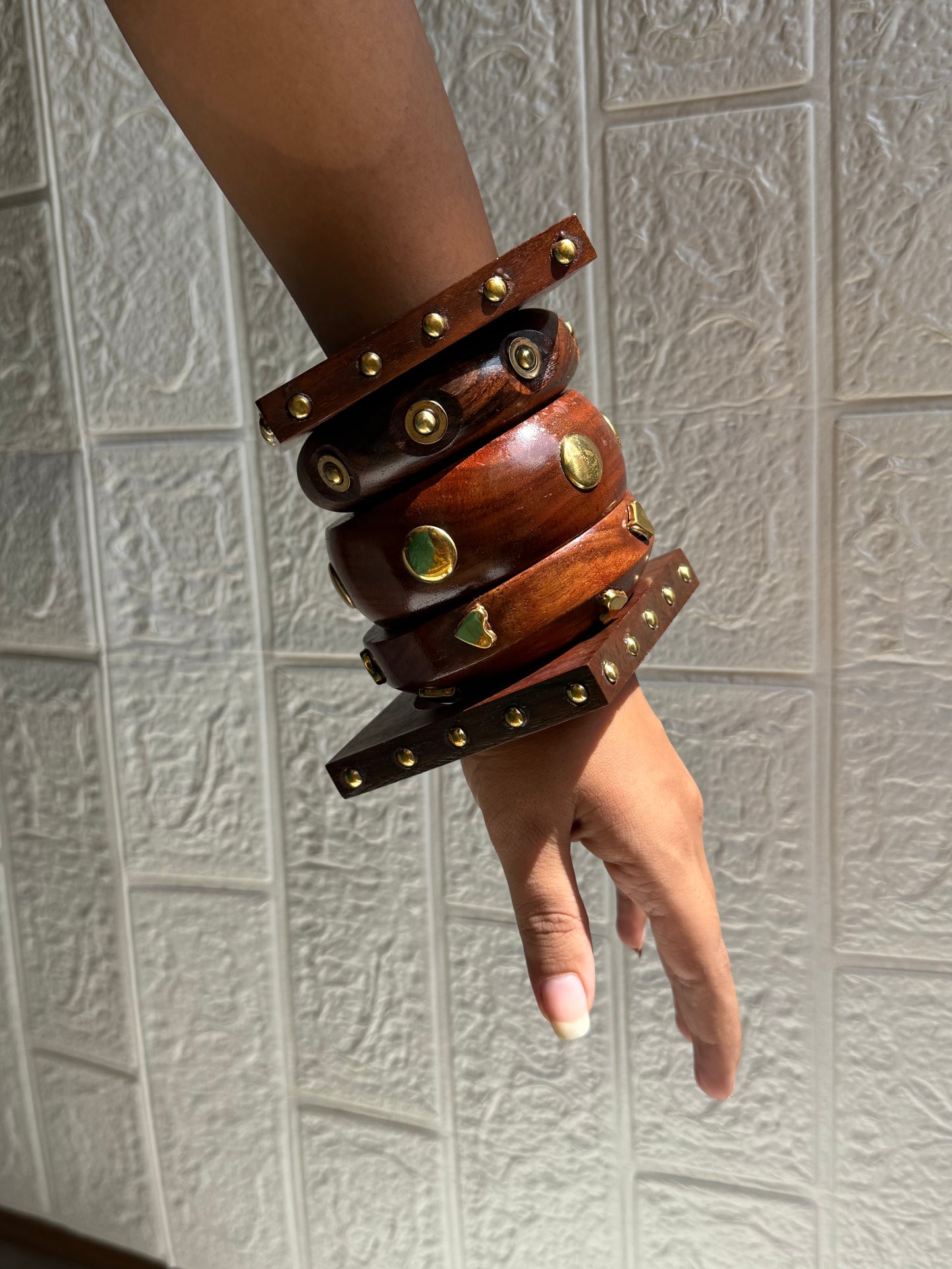 Raw Rebel Wooden Stack (Set of 5)