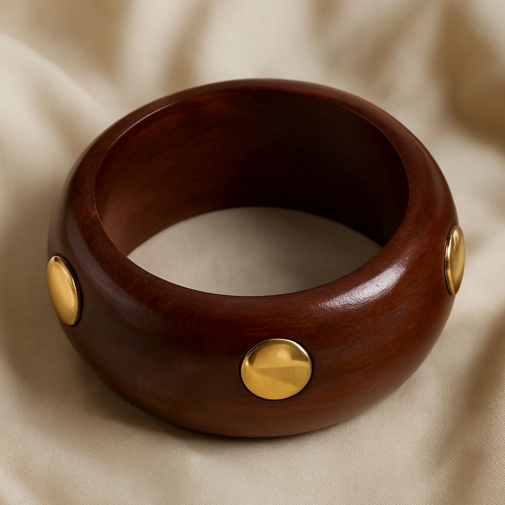 Dotted wooden Bangle