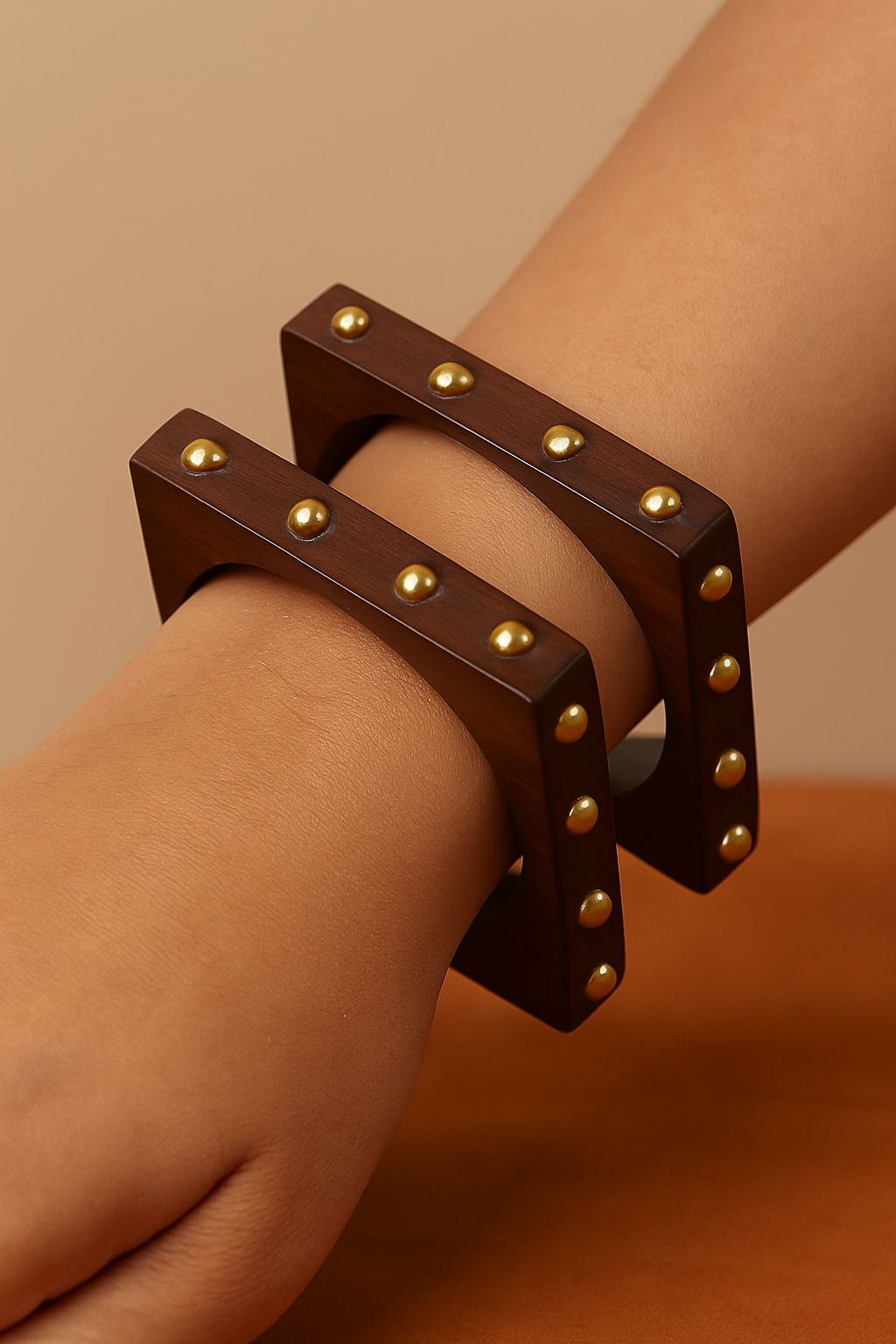 Square Stud Bangle (Set of 2)