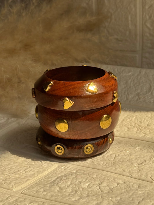 Zariya Wooden Bangles (Set of 3)