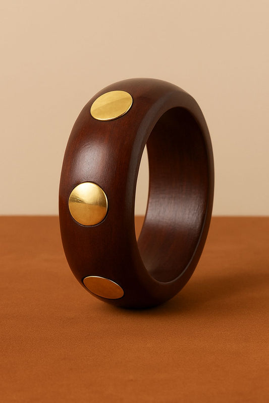 Dotted wooden Bangle